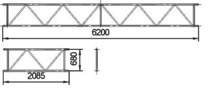 Bridging beams with coupler